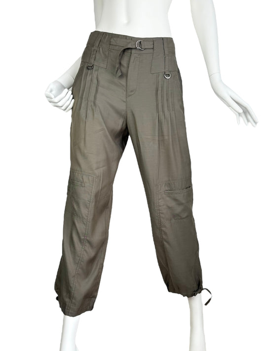 HIROKO KOSHINO 2010s KHAKI PARACHUTE PANTS