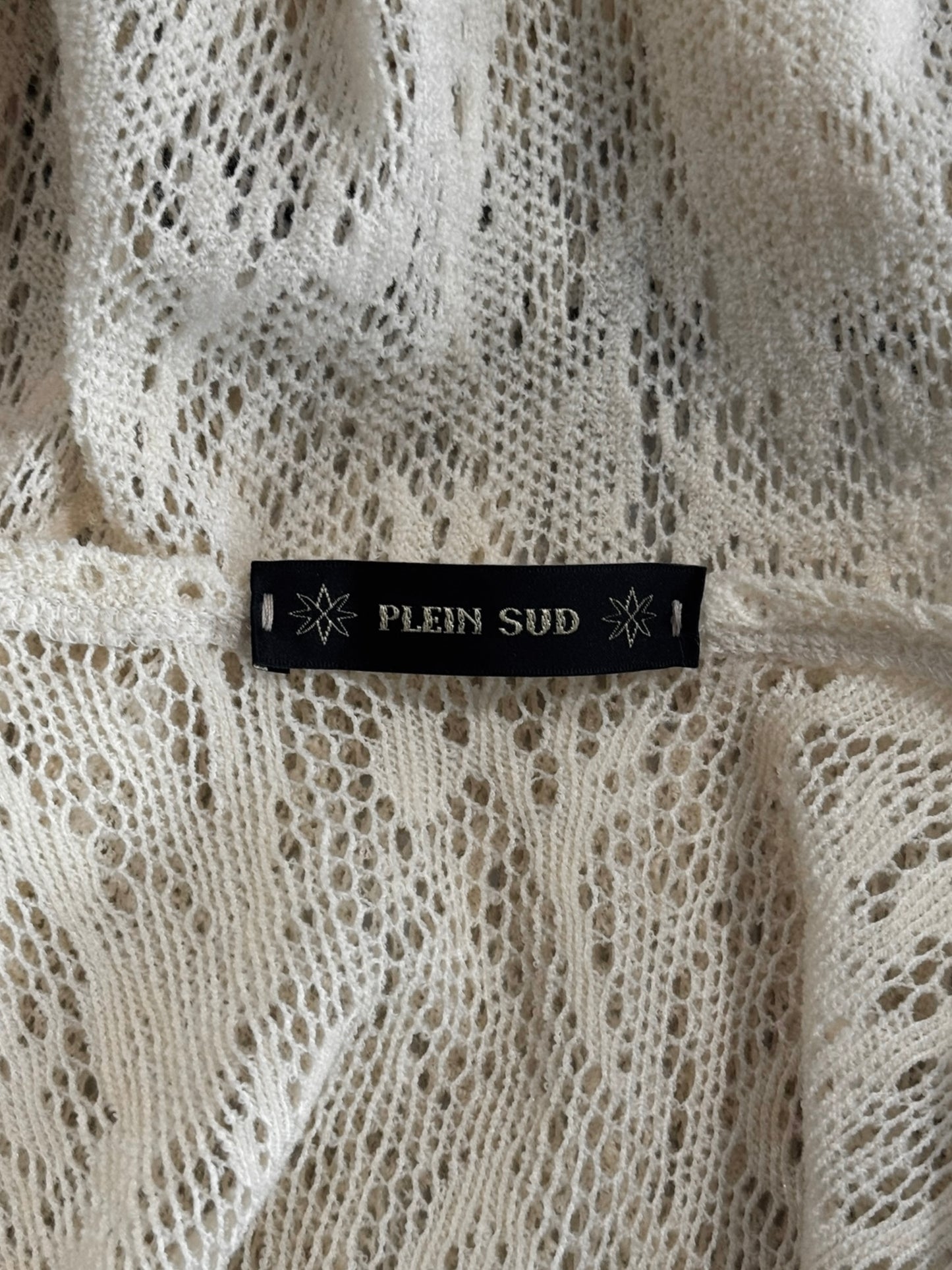 PLEIN SUD SS1993 CREAM WOOL LACE MAXI DRESS