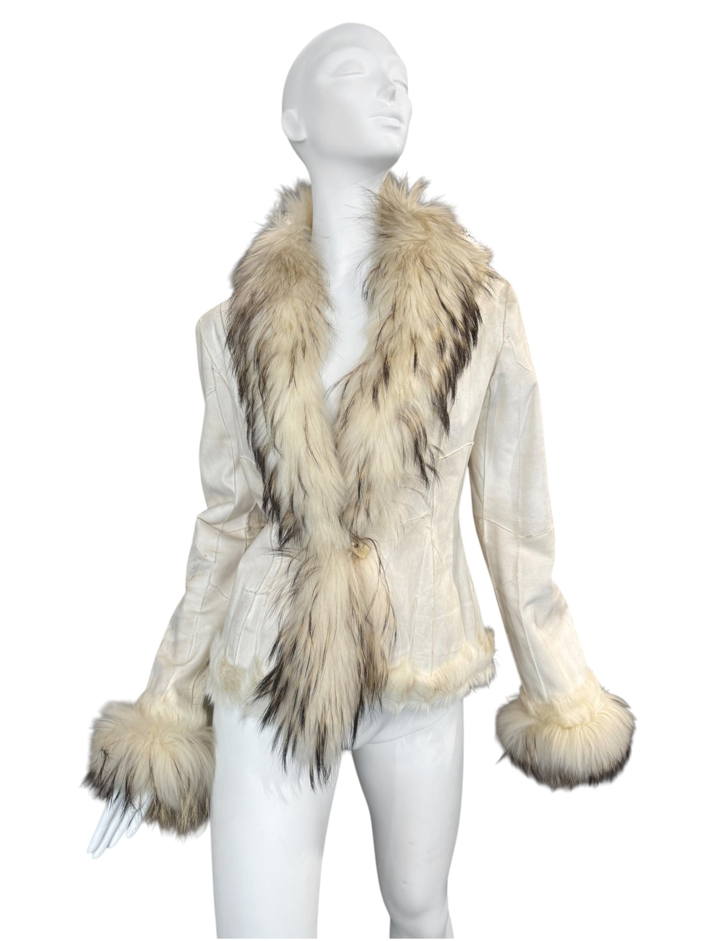 JITROIS 2000s CREAM FUR REVERSIBLE JACKET
