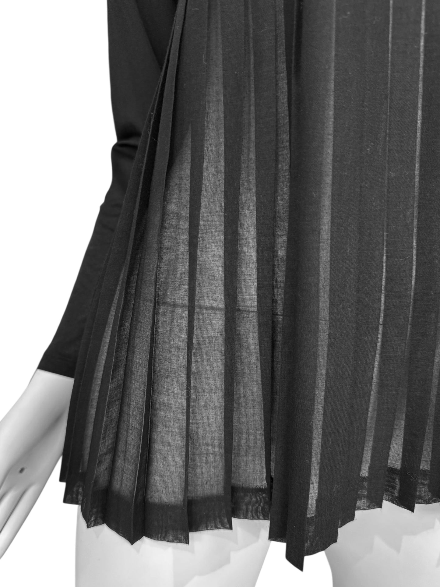 Y’S YOHJI YAMAMOTO 2000s BLACK PLEATED TOP