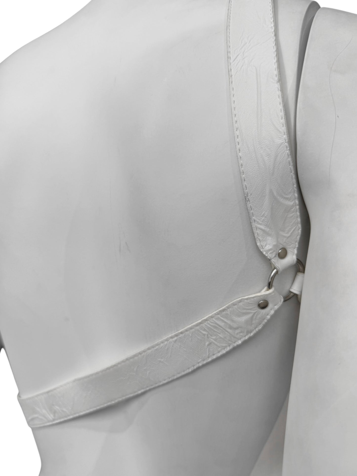 NOIR KEI NINOMIYA FW2020 WHITE RUFFLES HARNESS