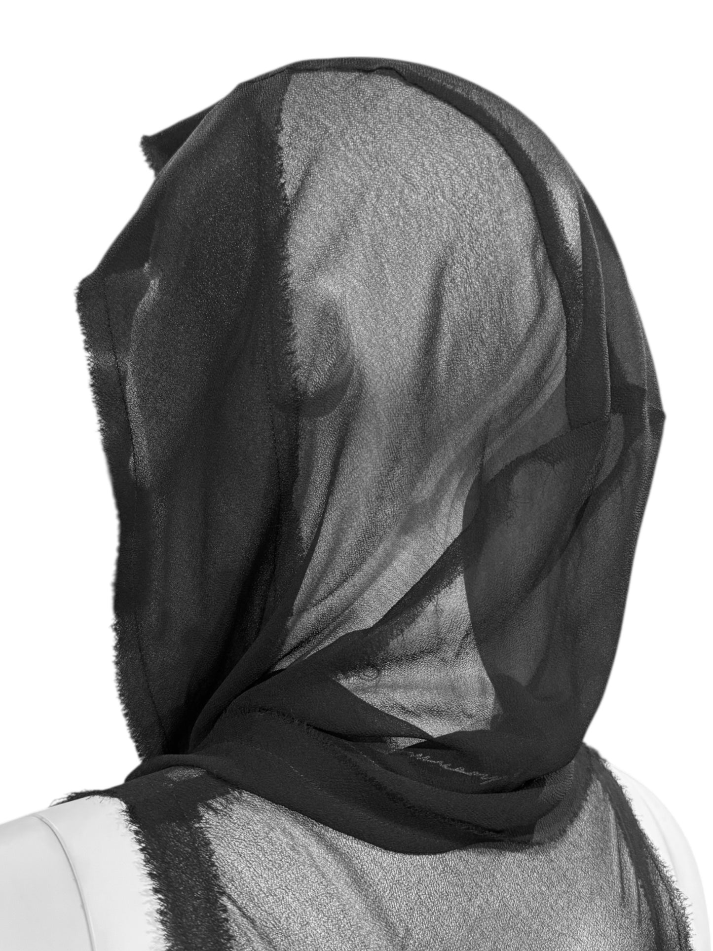 PARKCHOONMOO 2010s BLACK SHEER HOODED TOP