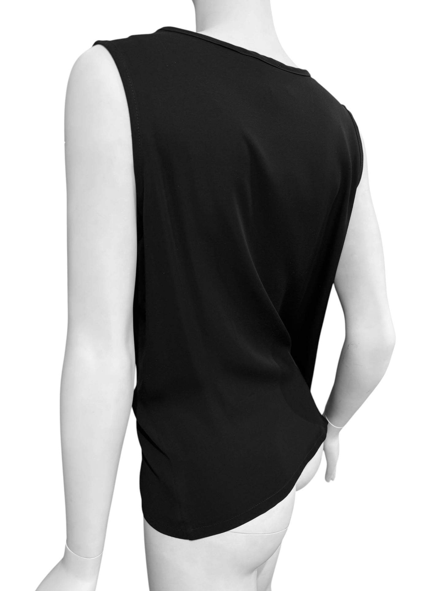 ANN DEMEULEMEESTER FW2015 BY SÉBASTIEN MEUNIER BLACK PLEAT TANK TOP