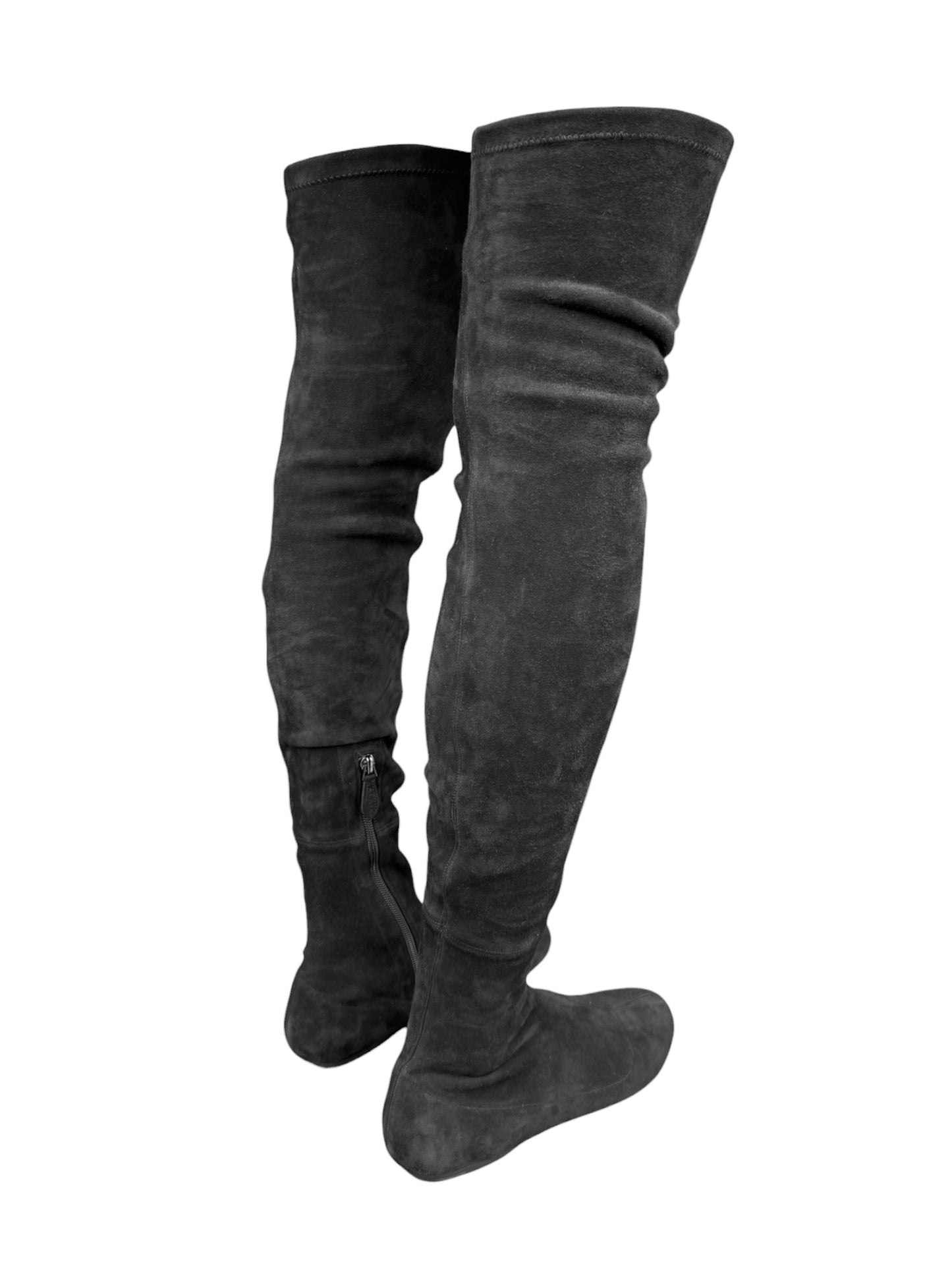 ALAÏA 2020s BY PIETER MULIER BLACK LEATHER THIGH-HIGH BOOTS