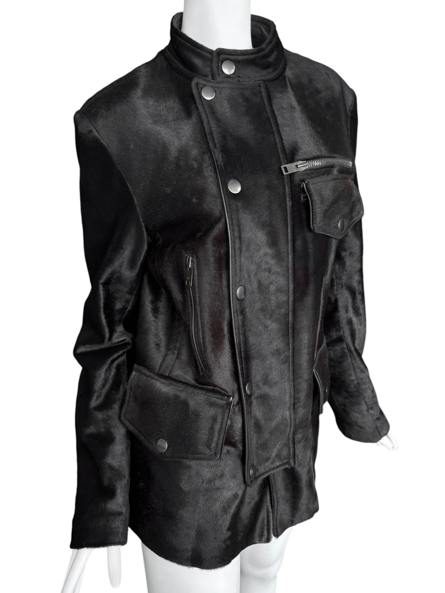 GUCCI FW2004 BY TOM FORD EBONY PONY HAIR JACKET