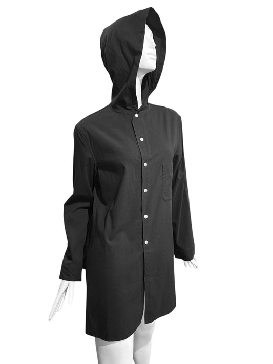 Y’S YOHJI YAMAMOTO FW2011 BLACK HOODED SHIRT