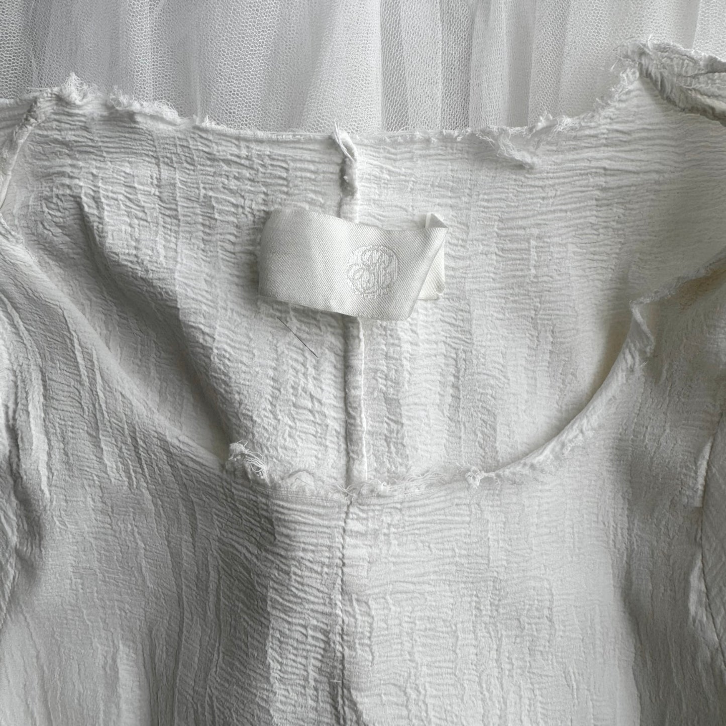 MARC LE BIHAN 2020s WHITE SILK BALLERINA BRIDAL MAXI DRESS