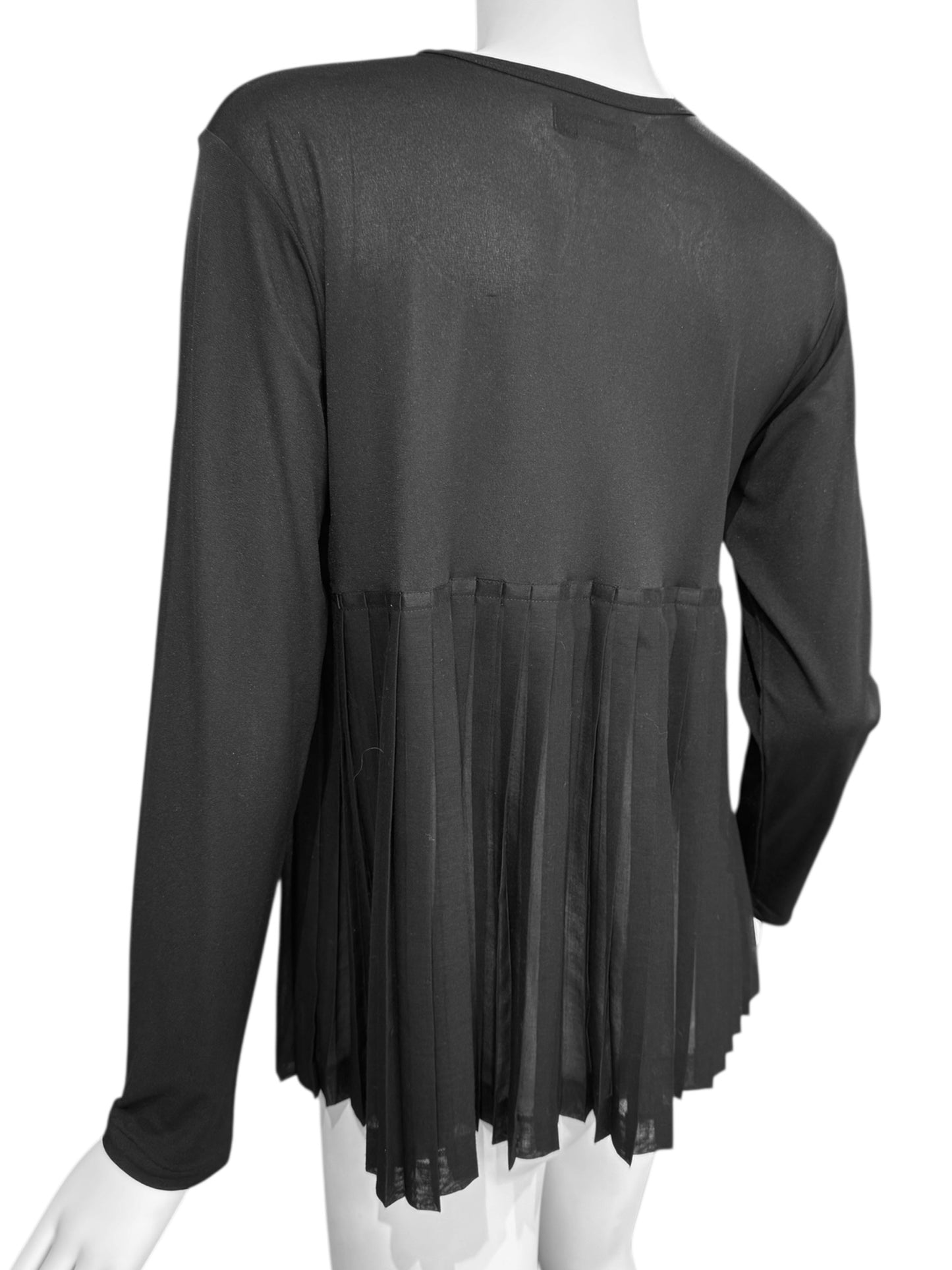 Y’S YOHJI YAMAMOTO 2000s BLACK PLEATED TOP