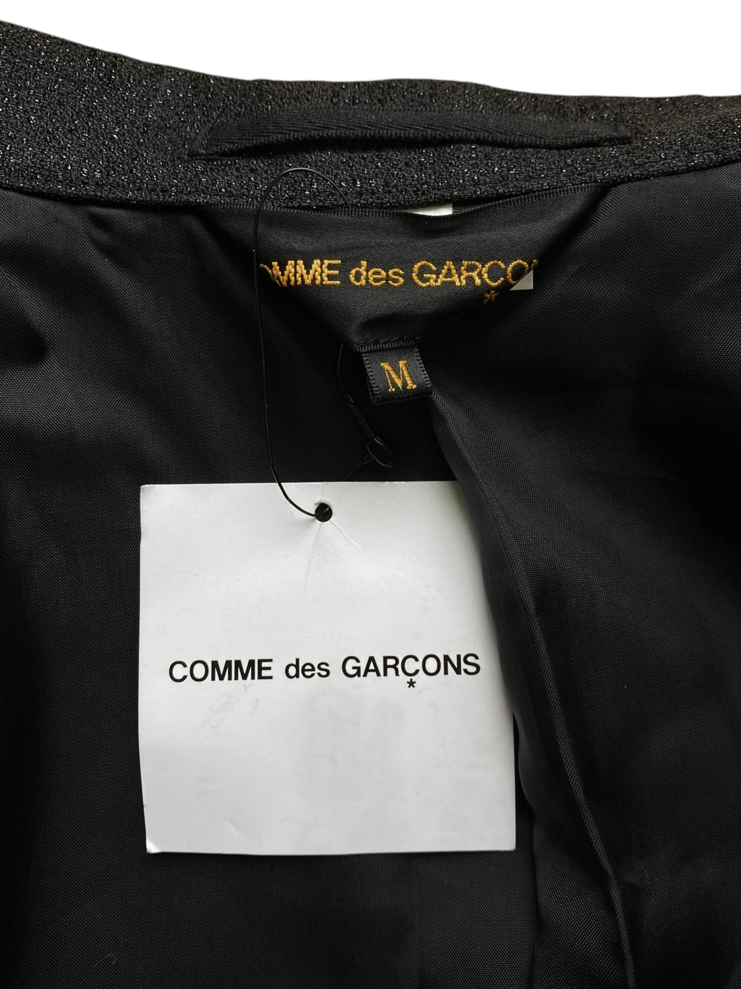 COMME DES GARÇONS SS2019 BLACK DECONSTRUCTED KNOTTED BLAZER