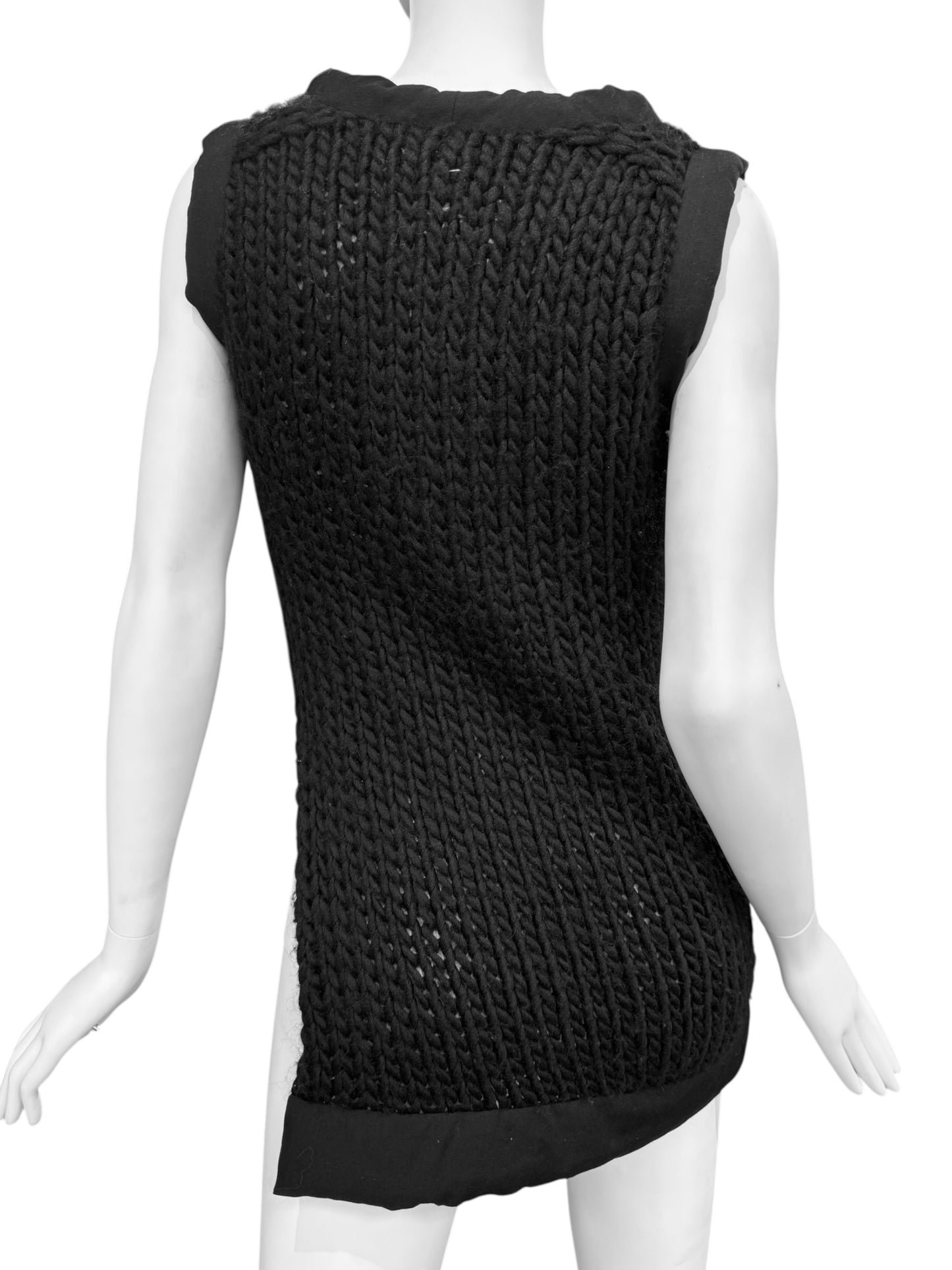 YOHJI YAMAMOTO FW2001 BLACK WOOL TANK TOP