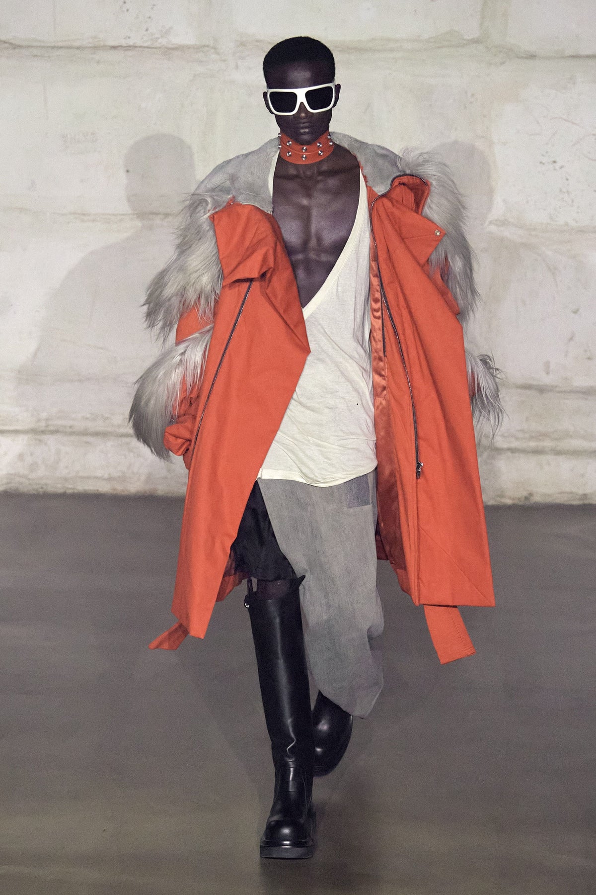 RICK OWENS FW2022 ‘STROBE’ WHITE MASK SUNGLASSES