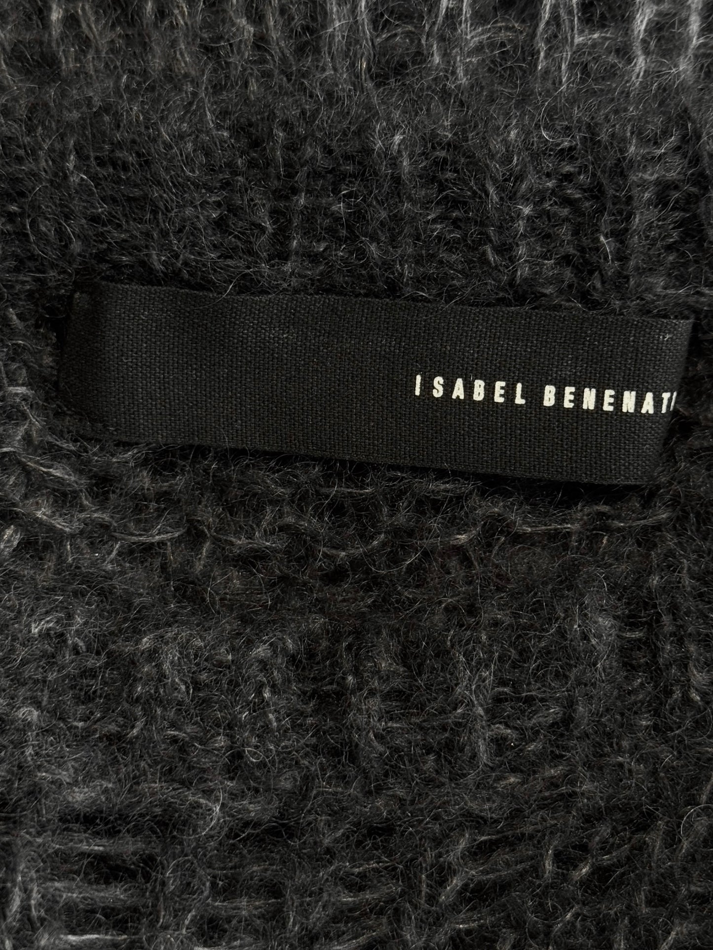 ISABEL BENENATO FW2014 GREY MOHAIR BLEND SWEATER