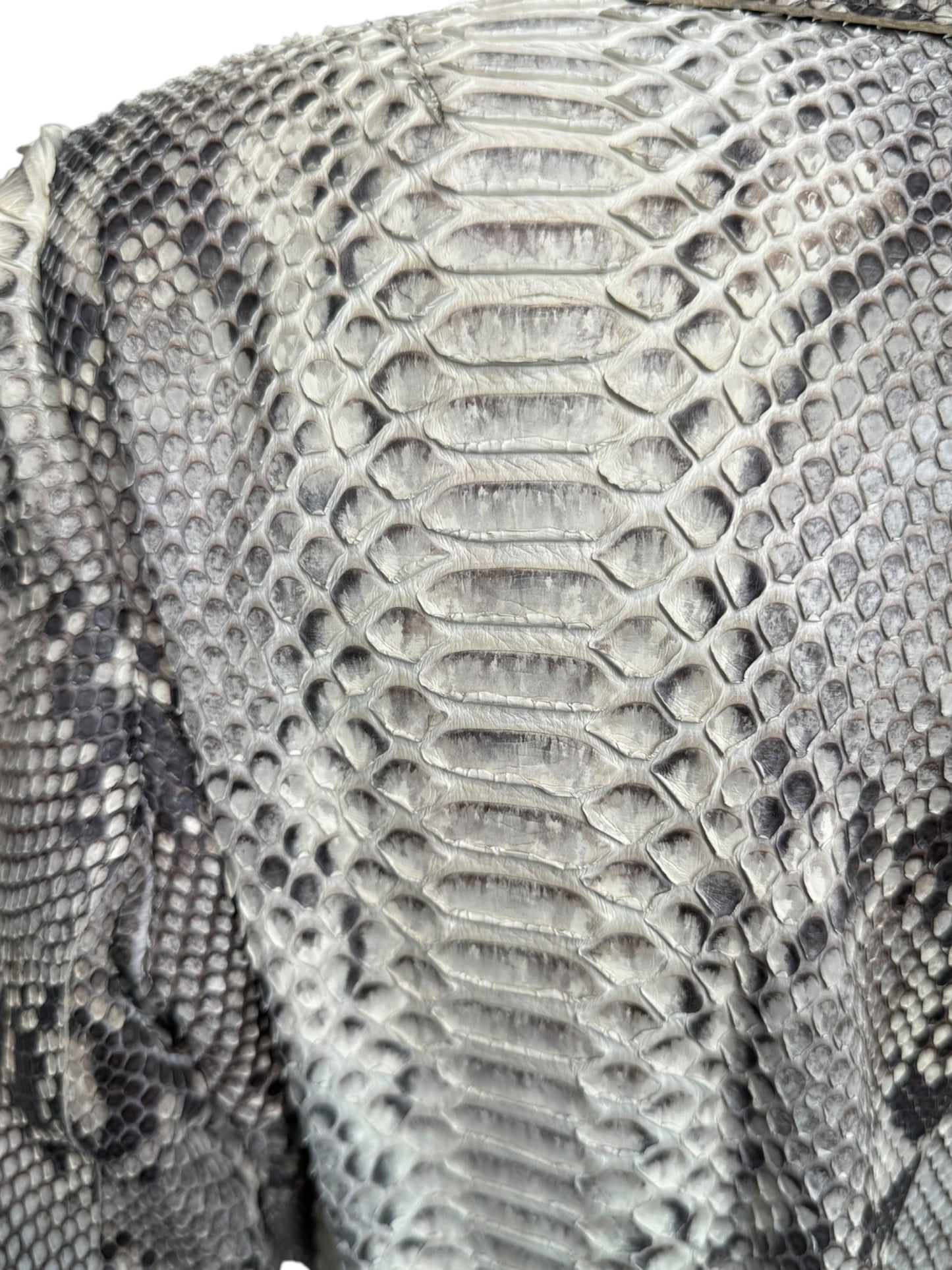 JITROIS 2000s CREAM PYTHON LEATHER COAT