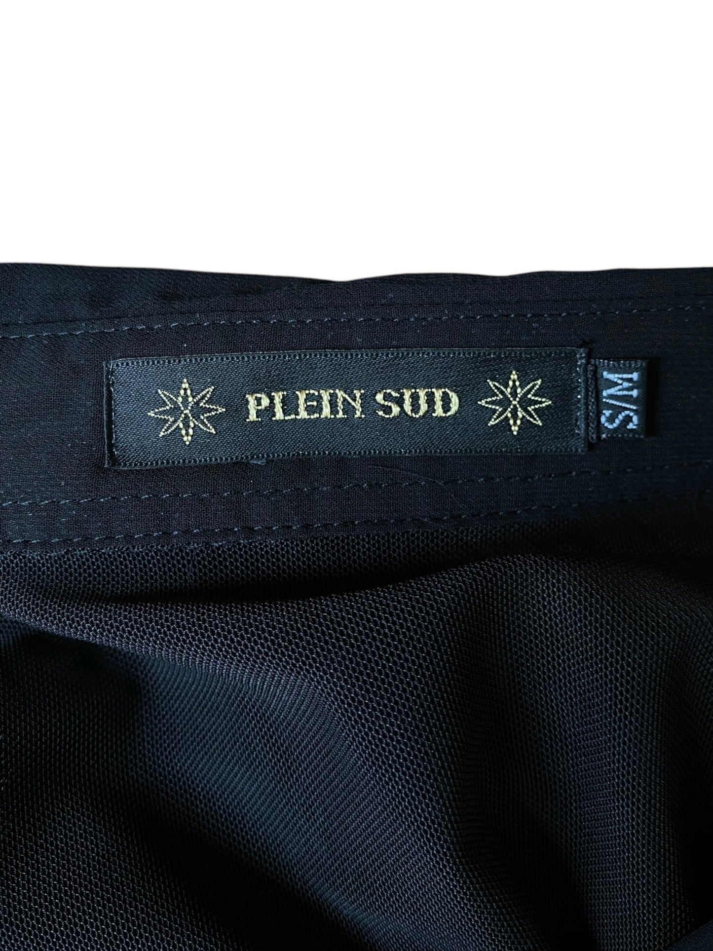 PLEIN SUD 2010s BLACK MESH EMBELLISHED BODY