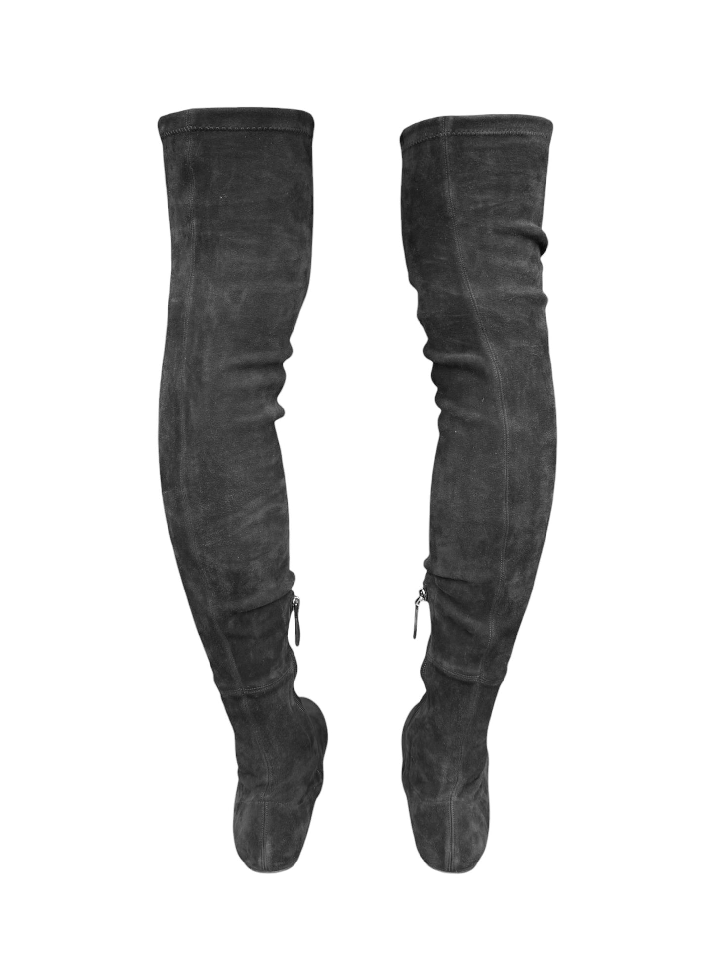 ALAÏA 2020s BY PIETER MULIER BLACK LEATHER THIGH-HIGH BOOTS