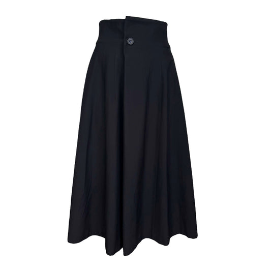 YOHJI YAMAMOTO FW1991 BLACK WOOL MIDI SKIRT