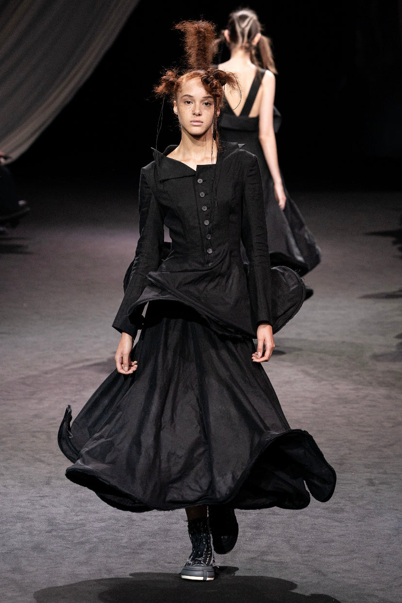 YOHJI YAMAMOTO SS2020 BLACK STRUCTURED SHIRT