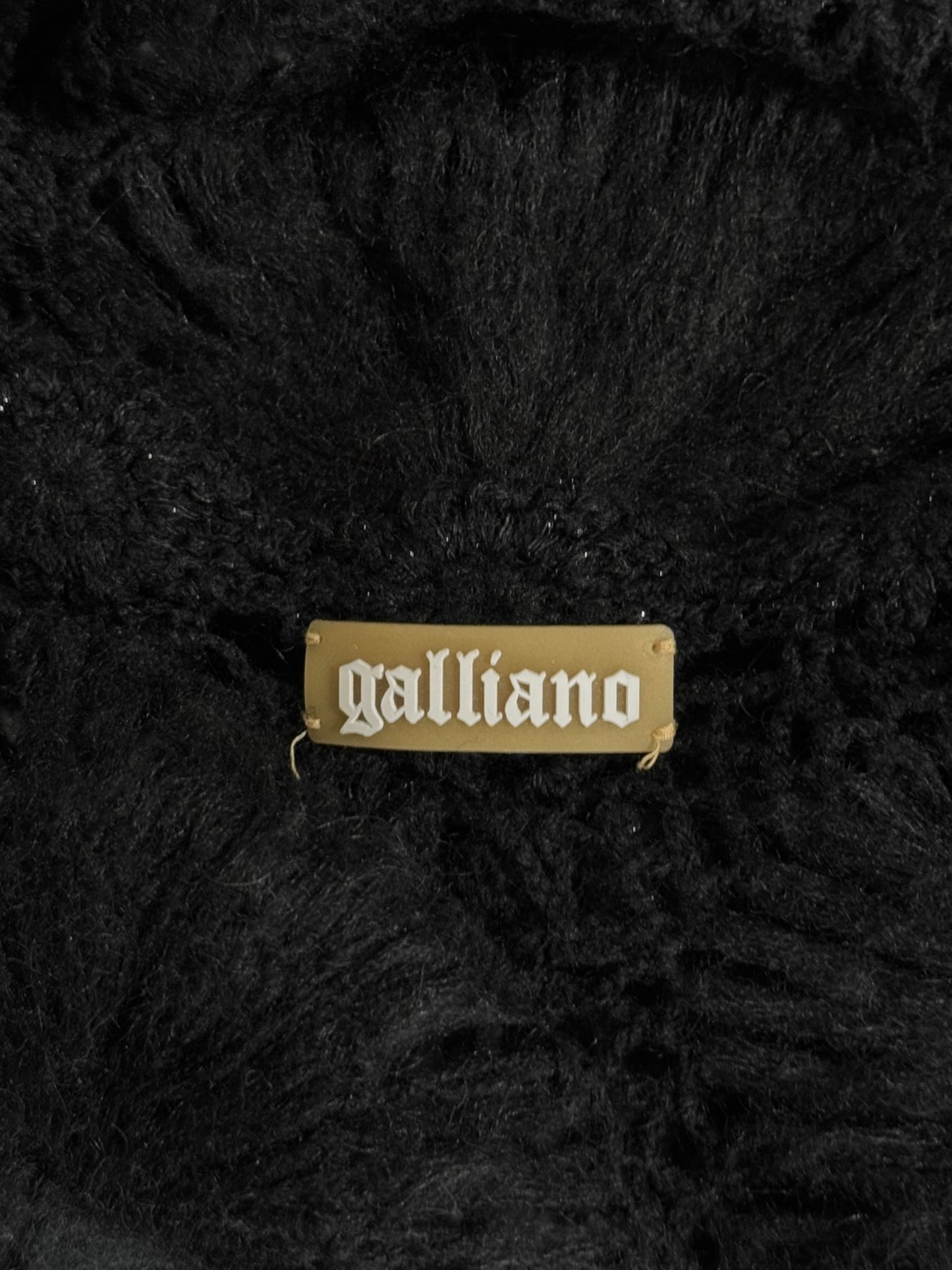 JOHN GALLIANO 2000s BLACK MOHAIR CROCHET CARDIGAN