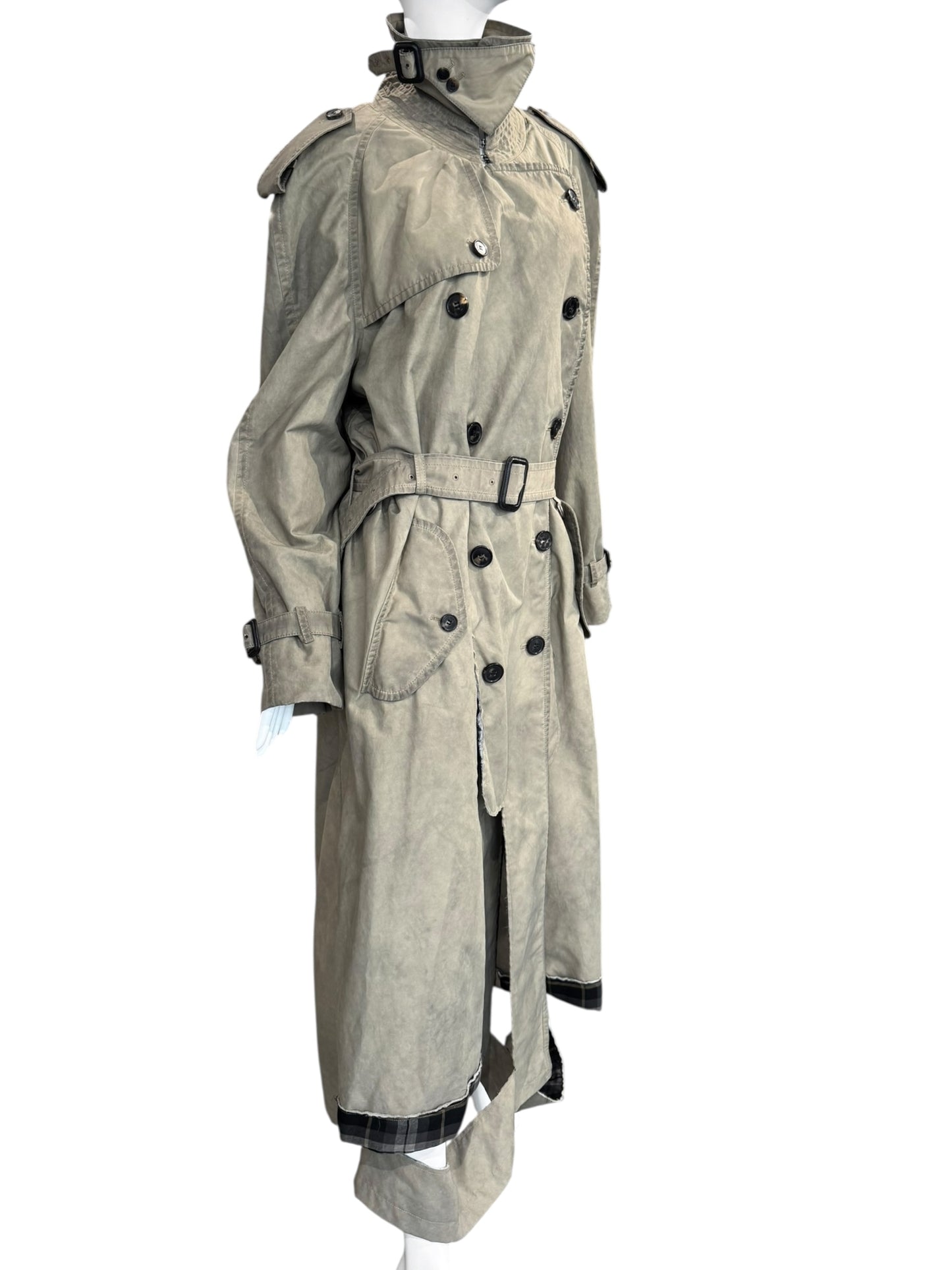 MAISON MARGIELA FW2019 BY JOHN GALLIANO BEIGE DESTRUCTURED TRENCH COAT