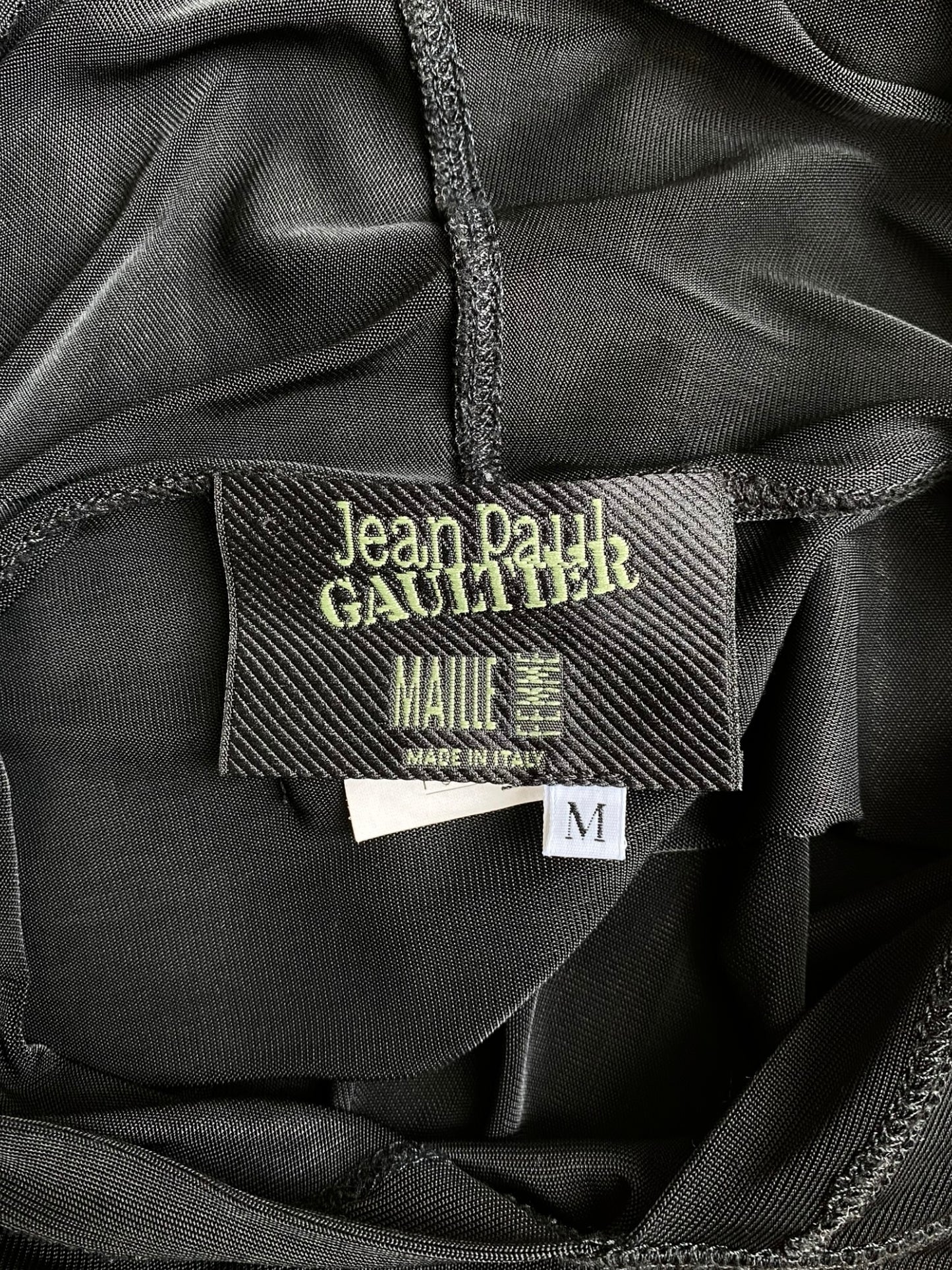 JEAN-PAUL GAULTIER 2000s BLACK HOODED TOP