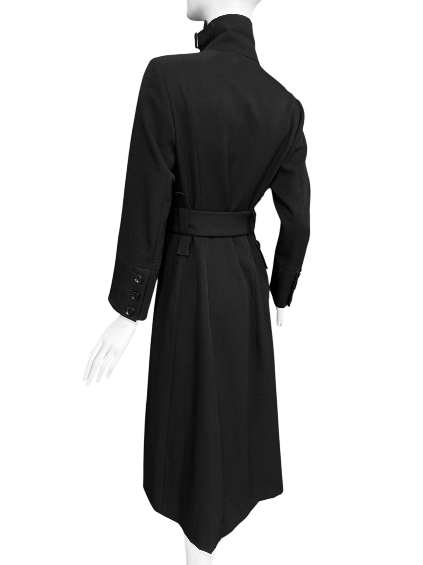 YOHJI YAMAMOTO FW2004 BLACK WOOL POCKET COAT