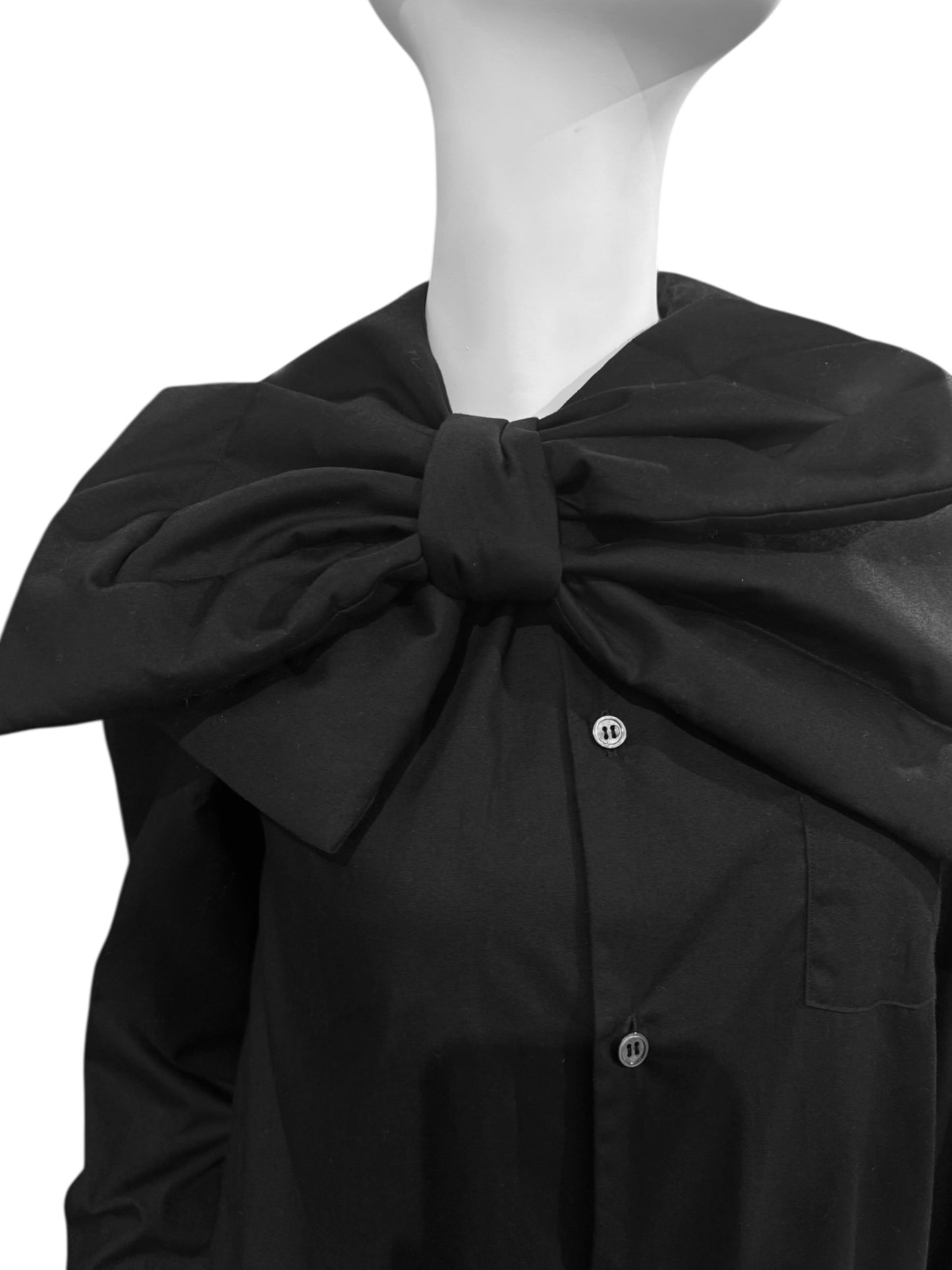 COMME DES GARÇONS TRICOT FW2020 BLACK BOW COLLAR SHIRT