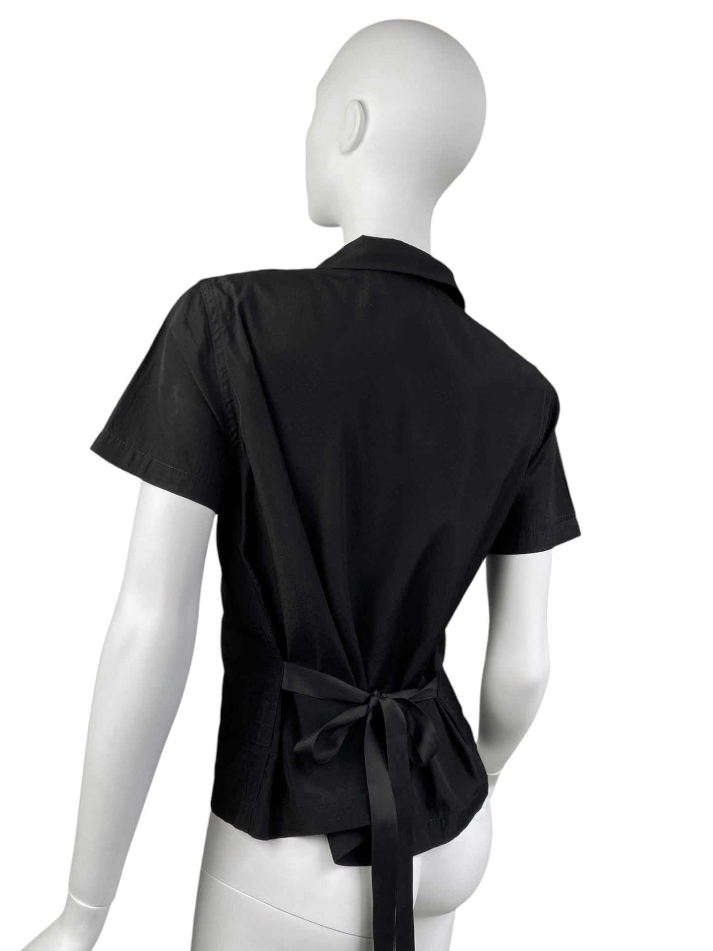 COMME DES GARÇONS SS2002 BLACK BACK TIED UP SHIRT