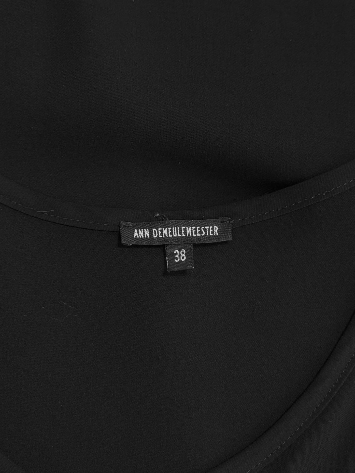 ANN DEMEULEMEESTER FW2015 BY SÉBASTIEN MEUNIER BLACK PLEAT TANK TOP