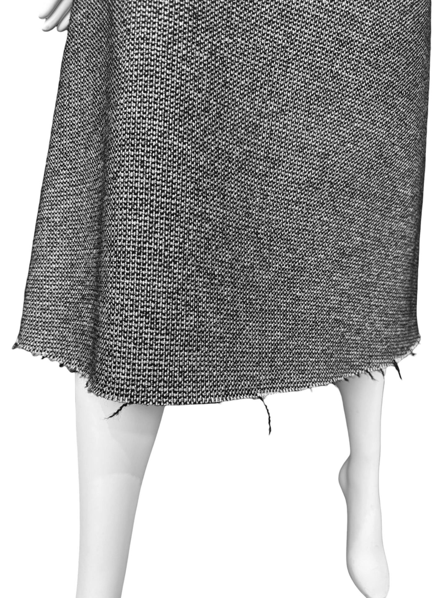 MAISON MARGIELA FW2016 BY JOHN GALLIANO GREY KNIT LONG SKIRT