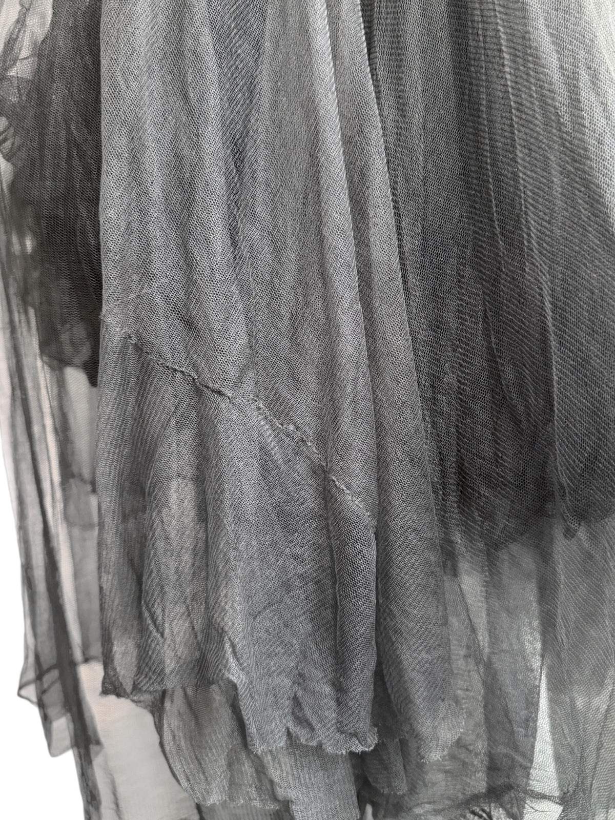 MARC LE BIHAN 2020s GREY SILK BALLERINA MAXI DRESS