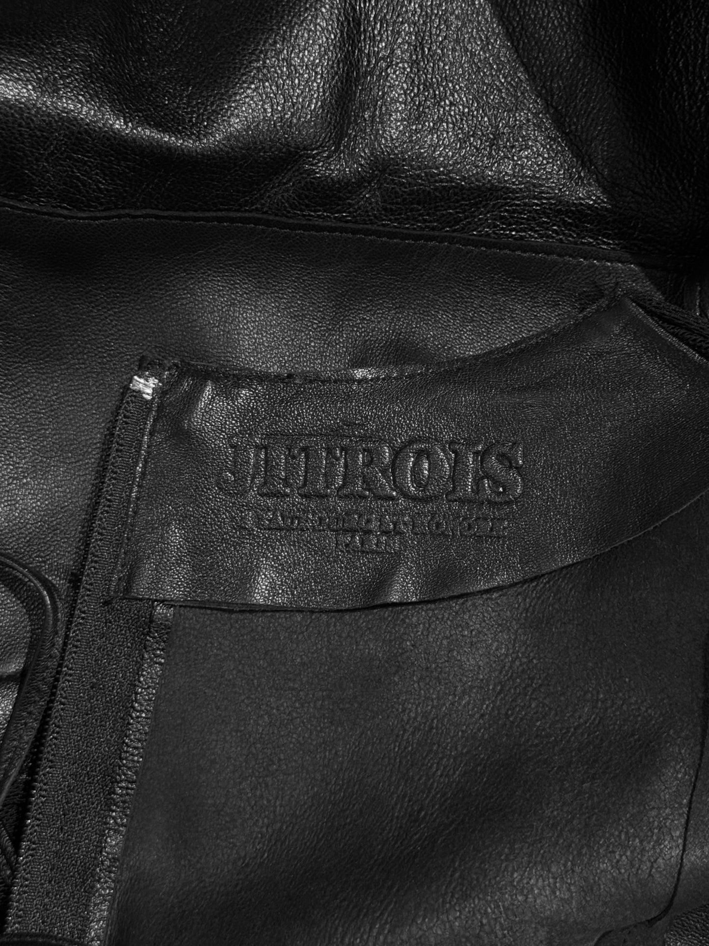 JITROIS 2000s BLACK LEATHER & SILK TULLE LACE-UP TANK TOP