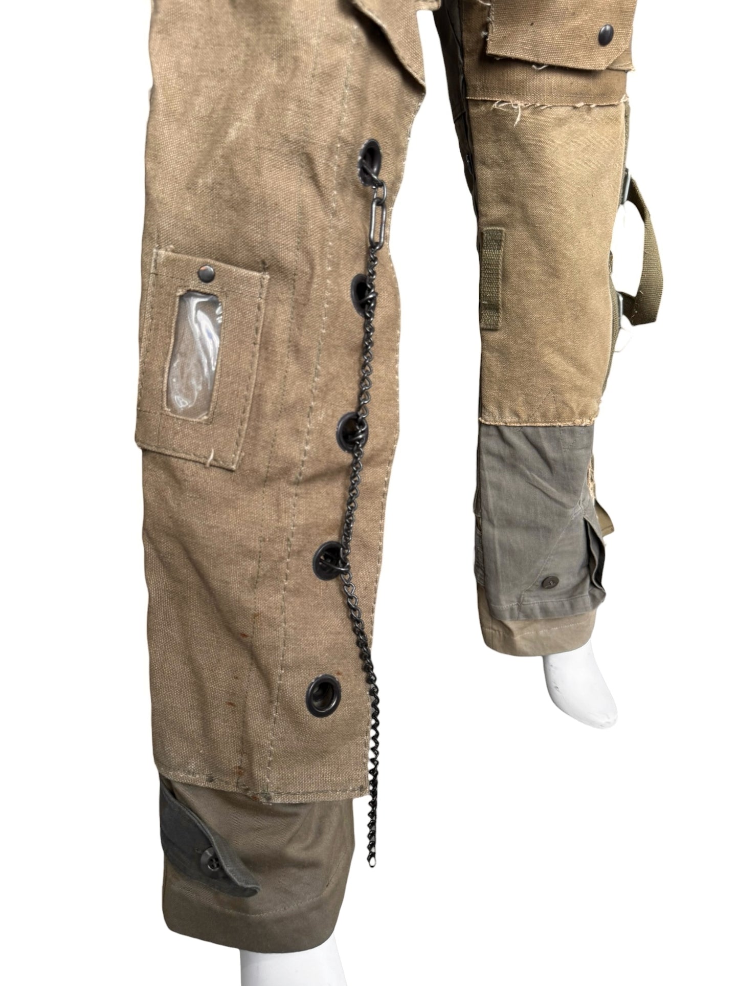 DOLCE & GABBANA FW2003 KHAKI MILITARY RECONSTRUCTED PANTS