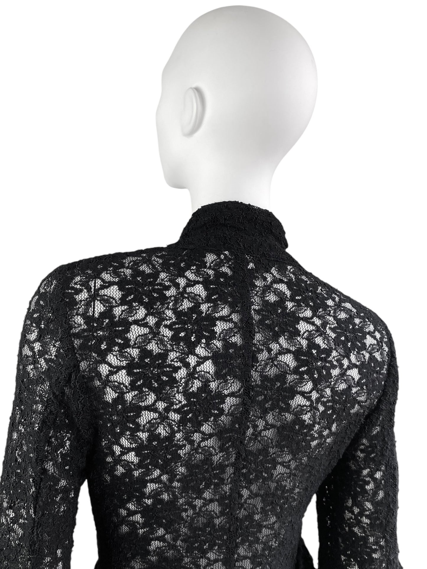 COMME DES GARÇONS SS2012 BLACK LACE TRICOT FLOWER JACKET