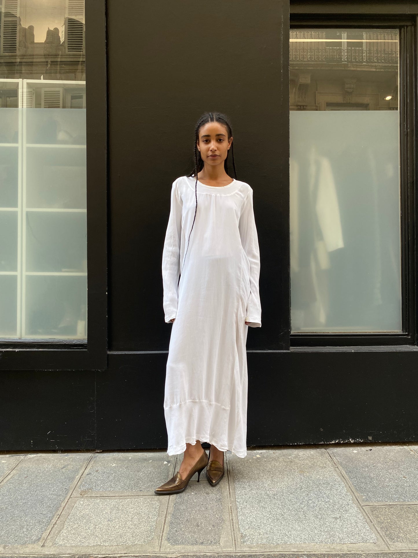 COMME DES GARÇONS 1990s WHITE MAXI DRESS