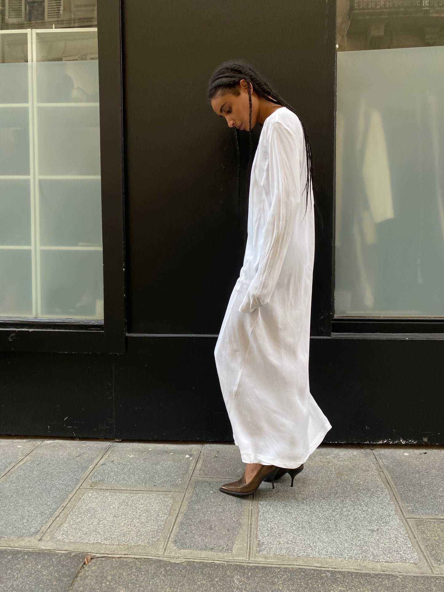 COMME DES GARÇONS 1990s WHITE MAXI DRESS