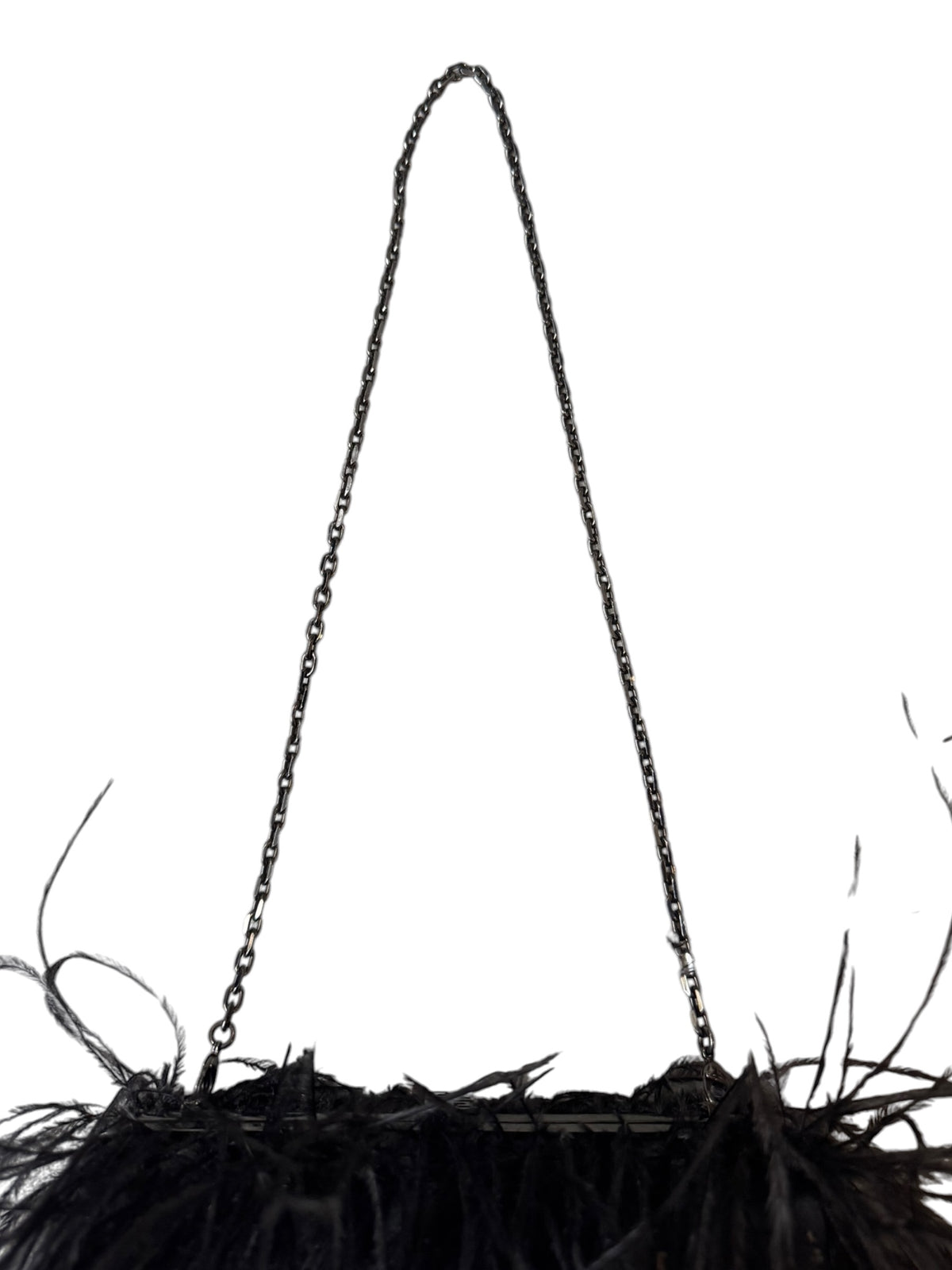 GIVENCHY PRE-FALL 2011 BY RICARDO TISCI BLACK & BROWN OSTRICH FEATHER BAG