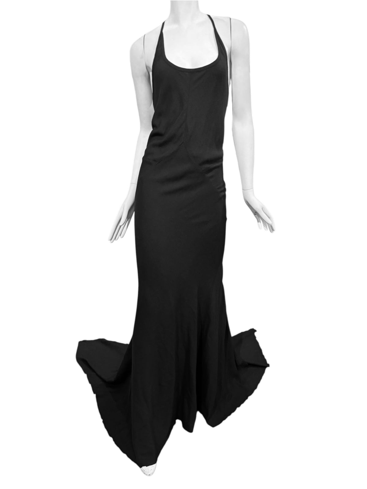 ANN DEMEULEMEESTER SS2021 BY SÉBASTIEN MEUNIER BLACK MAXI DRESS