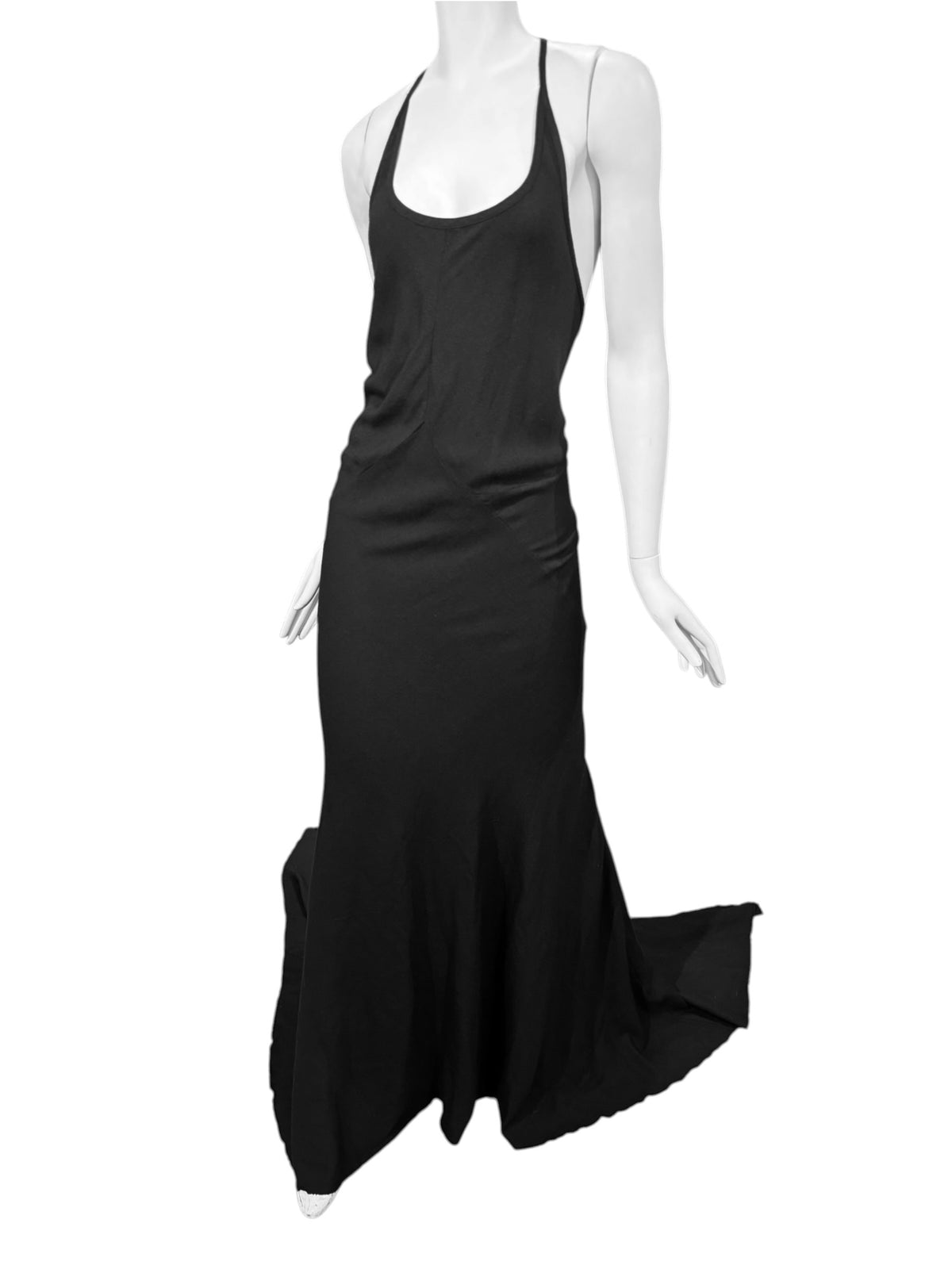 ANN DEMEULEMEESTER SS2021 BY SÉBASTIEN MEUNIER BLACK MAXI DRESS