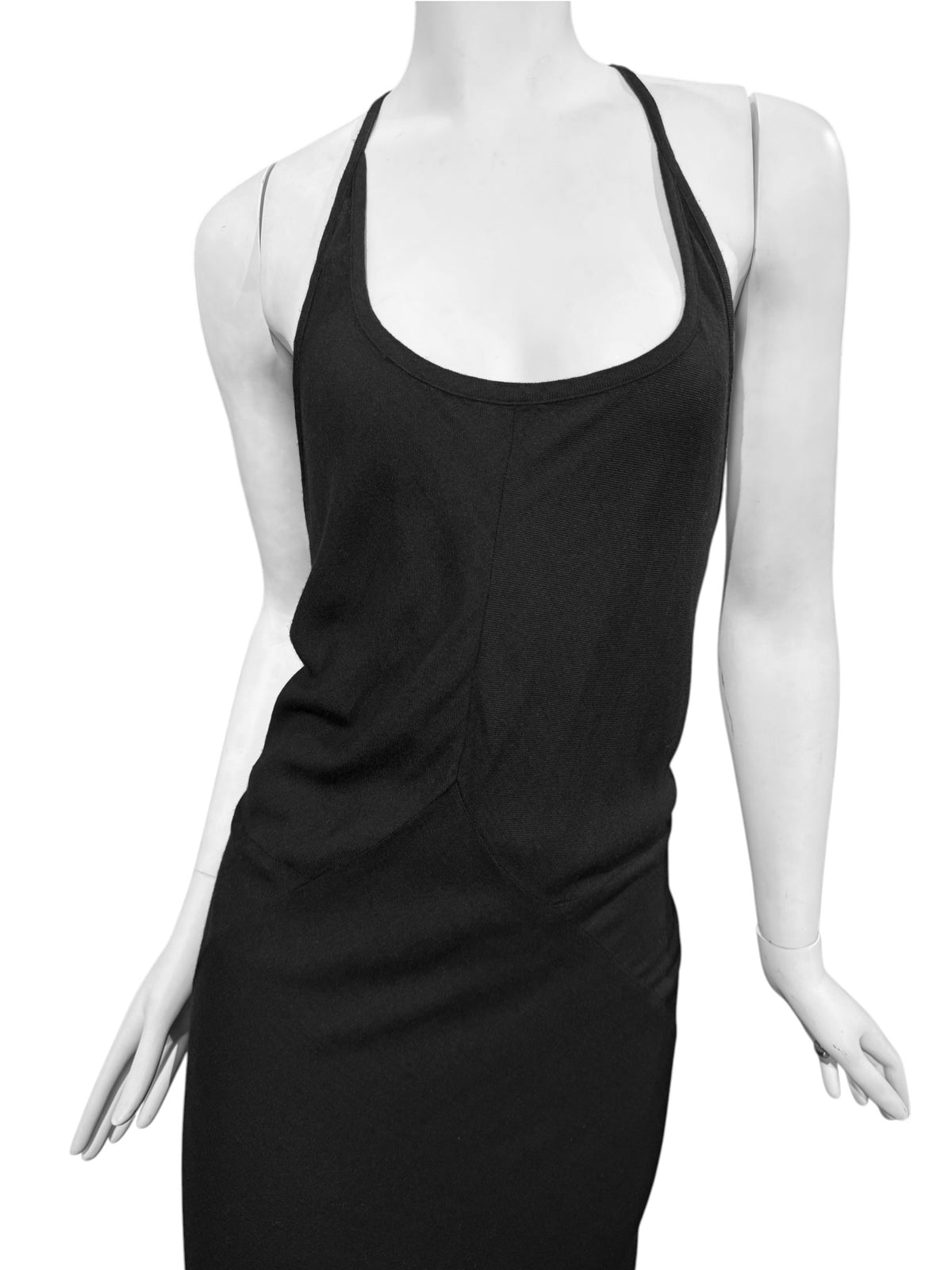 ANN DEMEULEMEESTER SS2021 BY SÉBASTIEN MEUNIER BLACK MAXI DRESS
