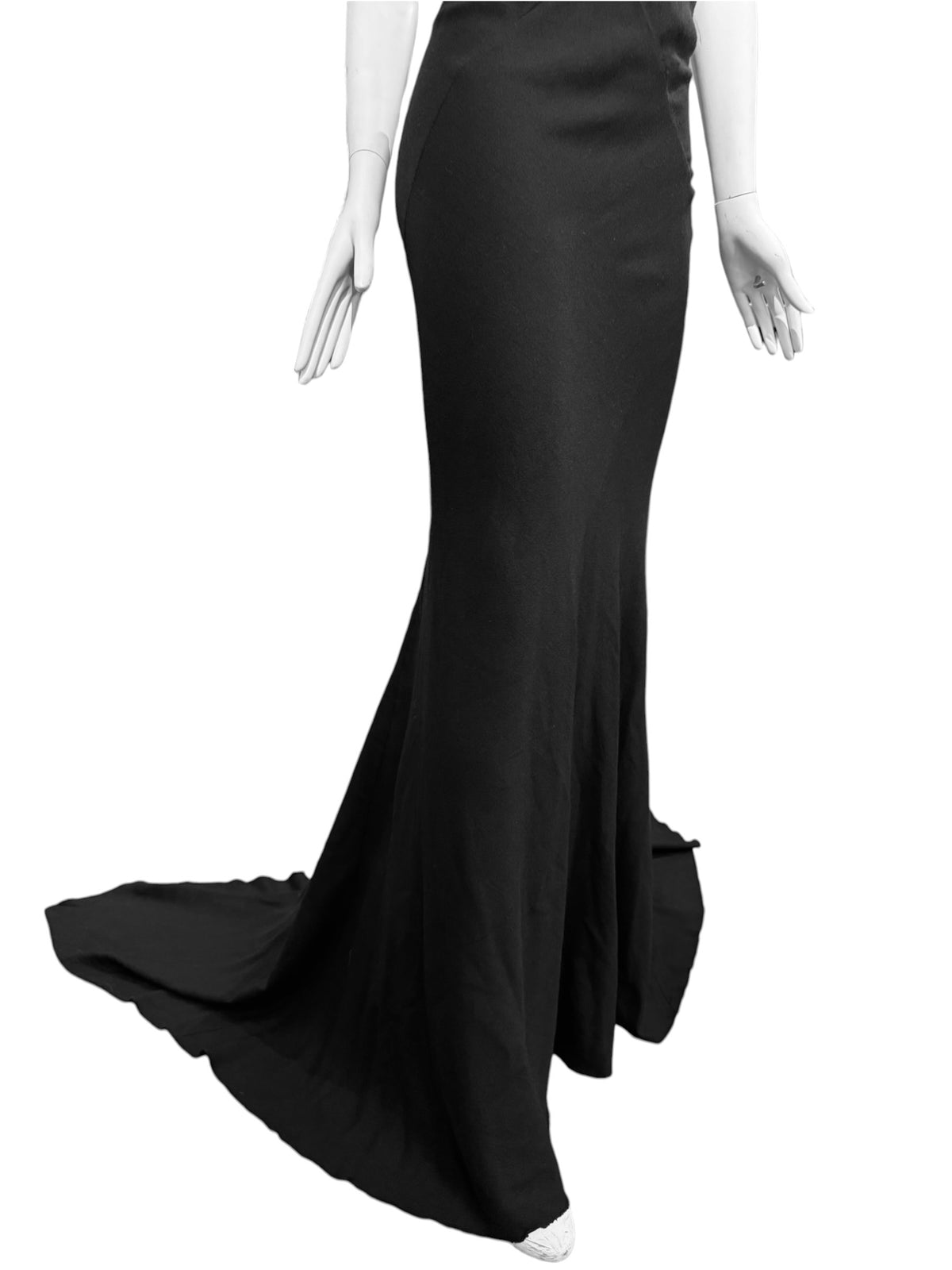 ANN DEMEULEMEESTER SS2021 BY SÉBASTIEN MEUNIER BLACK MAXI DRESS