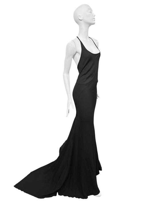 ANN DEMEULEMEESTER SS2021 BY SÉBASTIEN MEUNIER BLACK MAXI DRESS