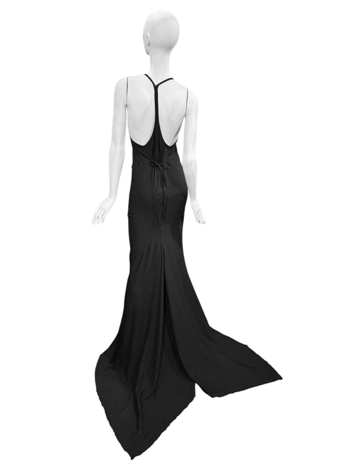 ANN DEMEULEMEESTER SS2021 BY SÉBASTIEN MEUNIER BLACK MAXI DRESS