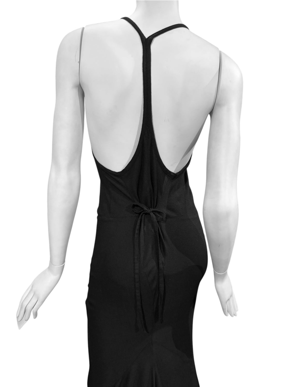 ANN DEMEULEMEESTER SS2021 BY SÉBASTIEN MEUNIER BLACK MAXI DRESS