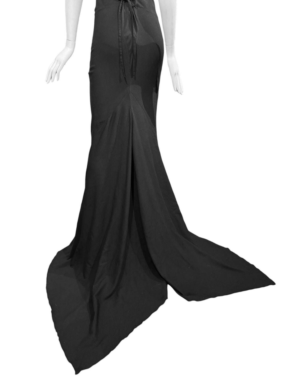 ANN DEMEULEMEESTER SS2021 BY SÉBASTIEN MEUNIER BLACK MAXI DRESS