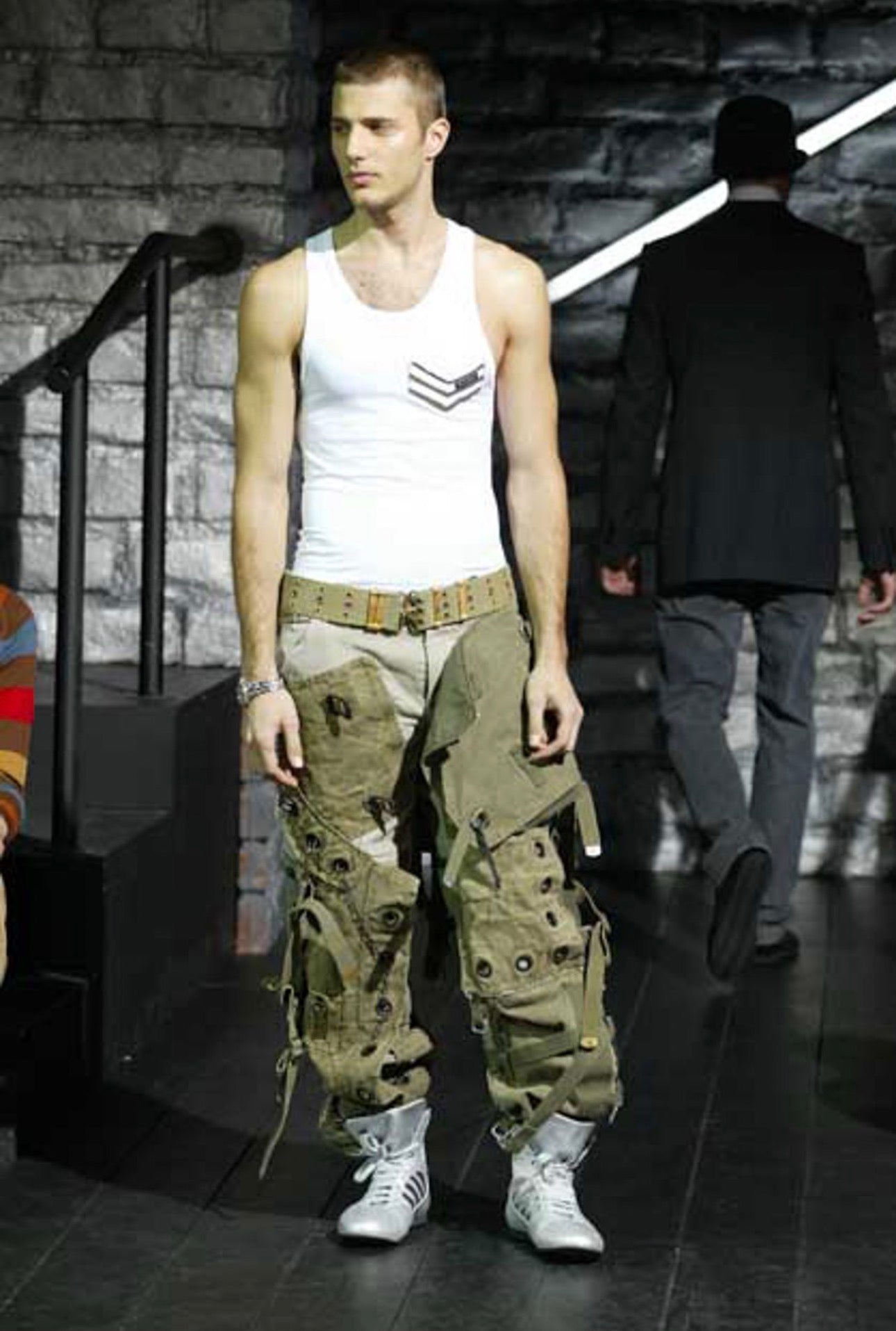 DOLCE & GABBANA FW2003 KHAKI MILITARY RECONSTRUCTED PANTS