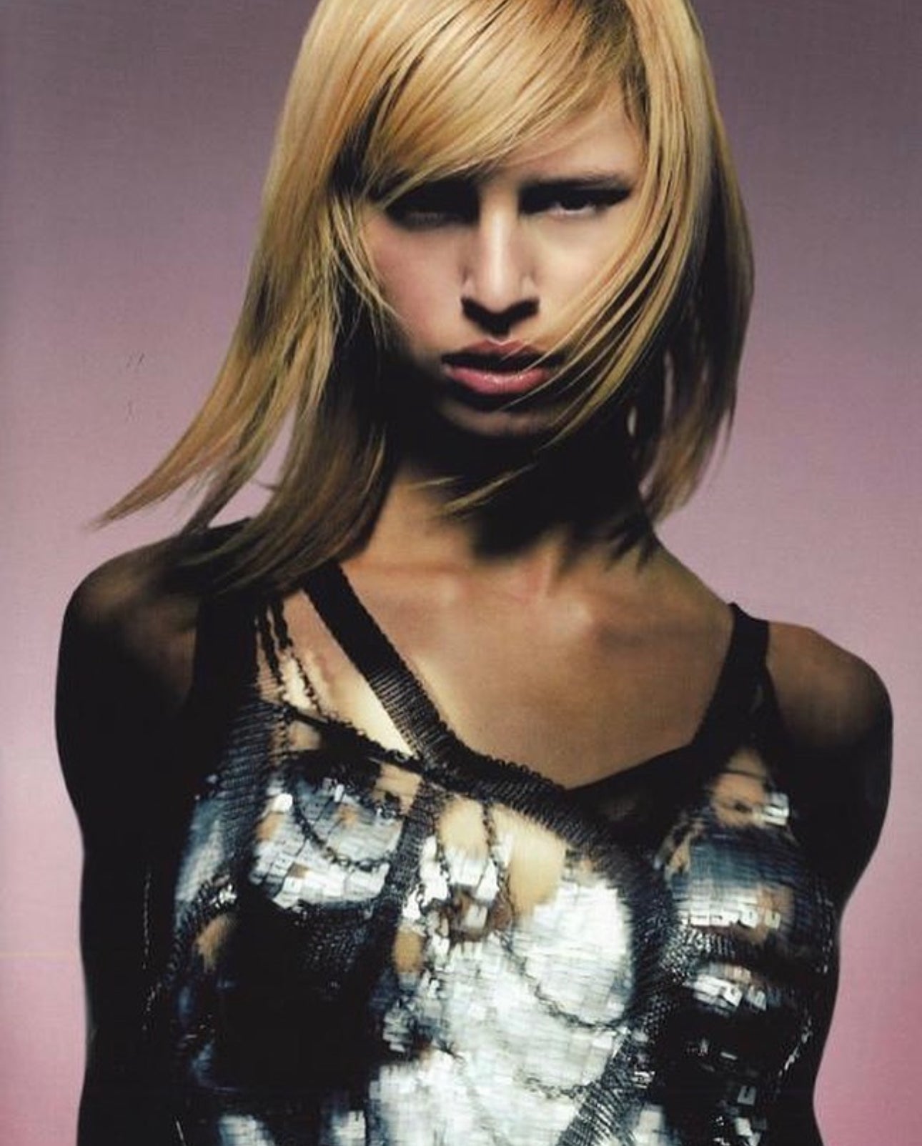 PLEIN SUD SS2001 BROWN CHAINS BONDAGE DRESS