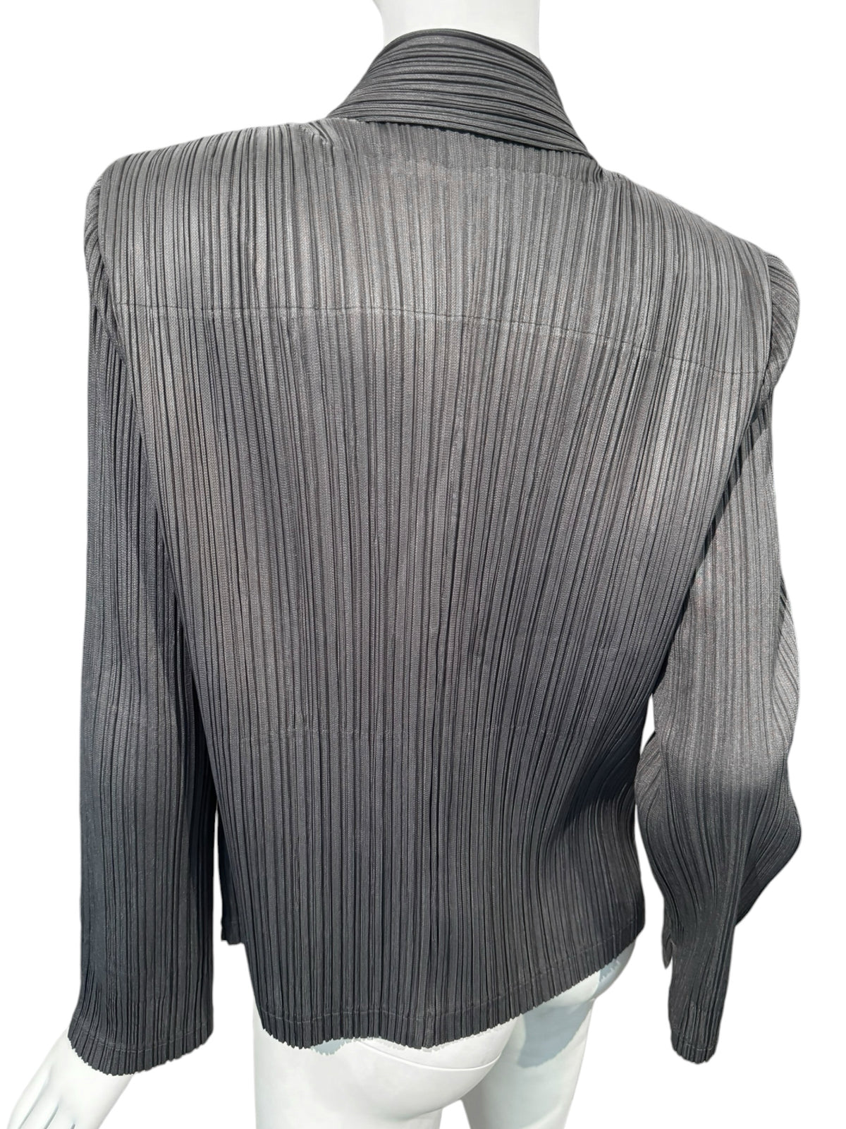 PLEATS PLEASE ISSEY MIYAKE FW2014 GREY PLEATED JACKET