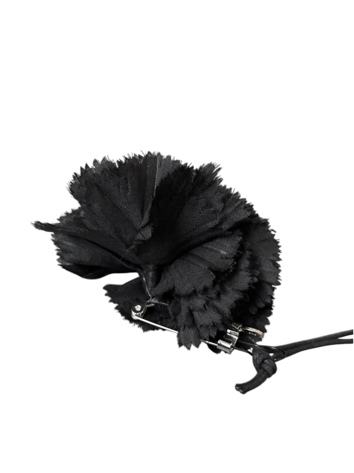 ALEXANDRE VAUTHIER 2020s BLACK SILK FLOWER BROACH
