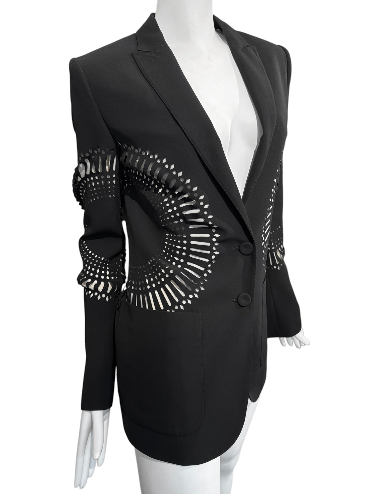 GIANFRANCO FERRÉ SS2004 BLACK CUT OUT BLAZER
