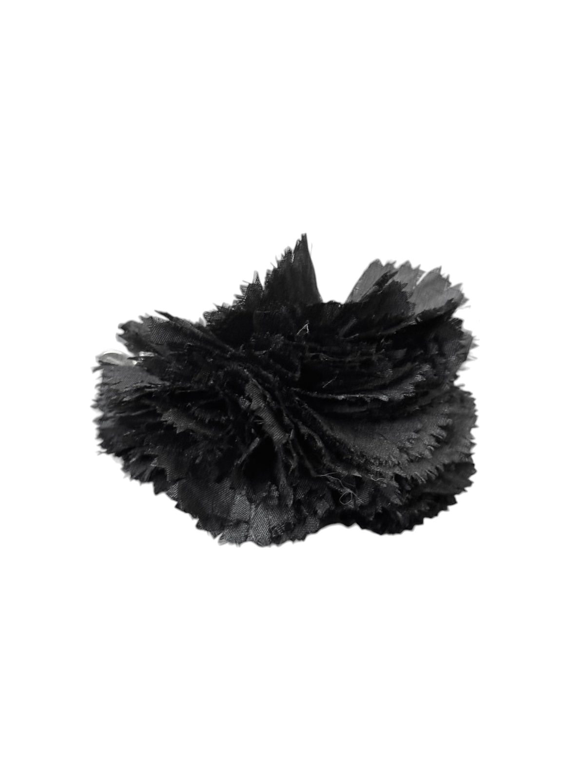ALEXANDRE VAUTHIER 2020s BLACK SILK FLOWER BROACH